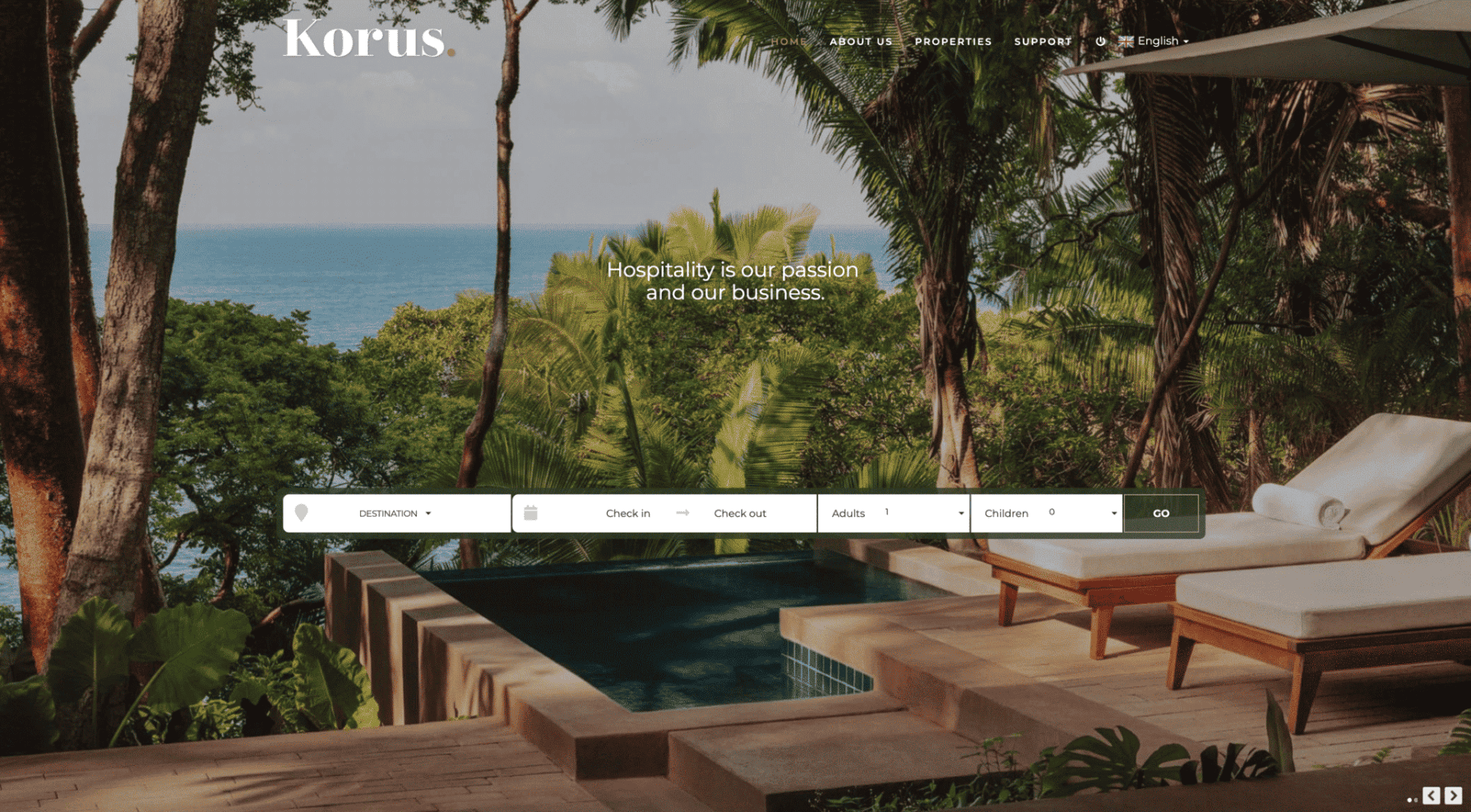 Website Villas Korus Travel